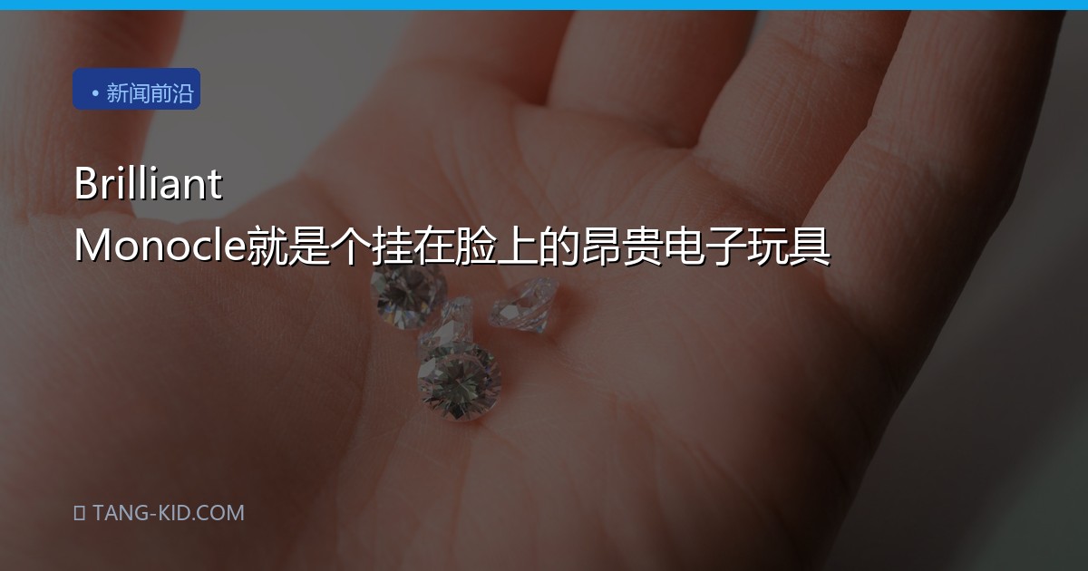 Brilliant Monocle就是个挂在脸上的昂贵电子玩具